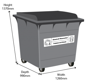 General Waste 1100L Bin