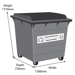 General660L General Waste 660L Bin