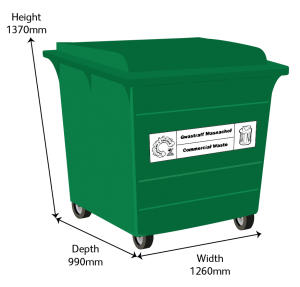Recycle1100L Recycling 1100L Bin