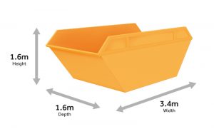 3D Lugged skip graphic 8cy